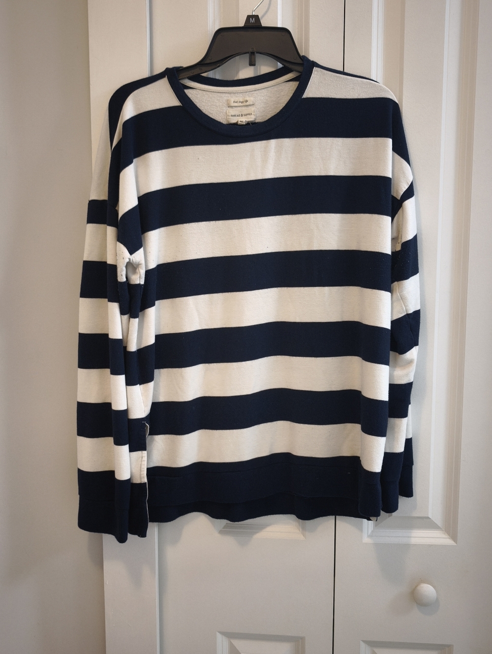 Thread & Supply Women's Striped Navy  Sweater